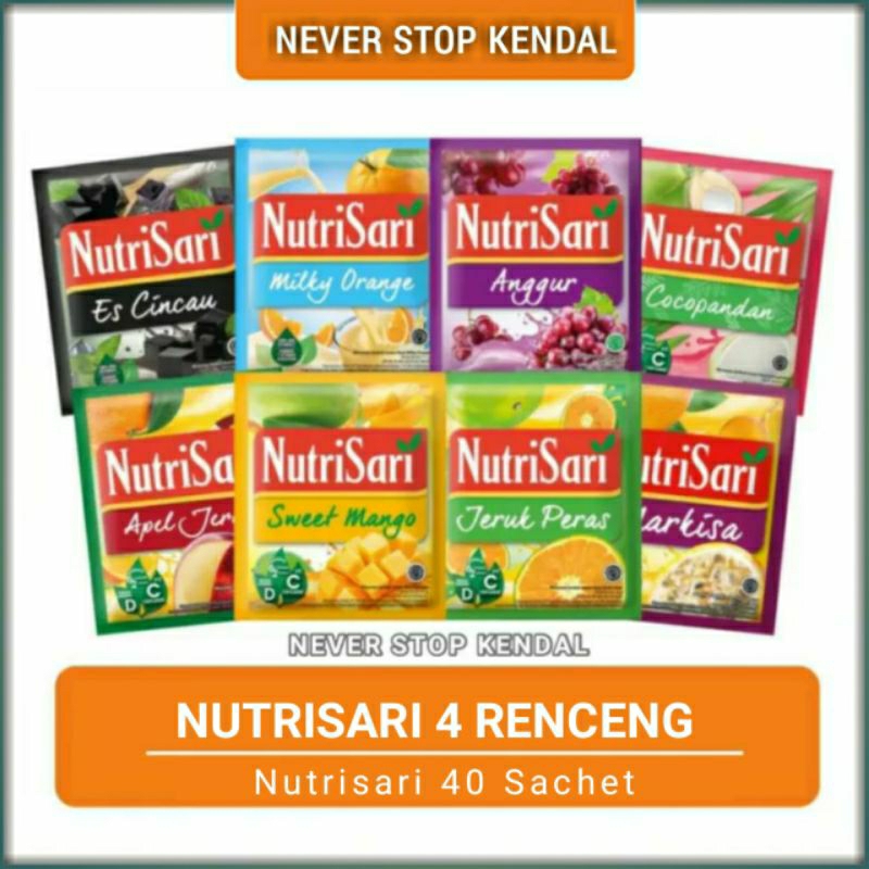 

Nutrisari 4 Renceng isi 40 Sachet