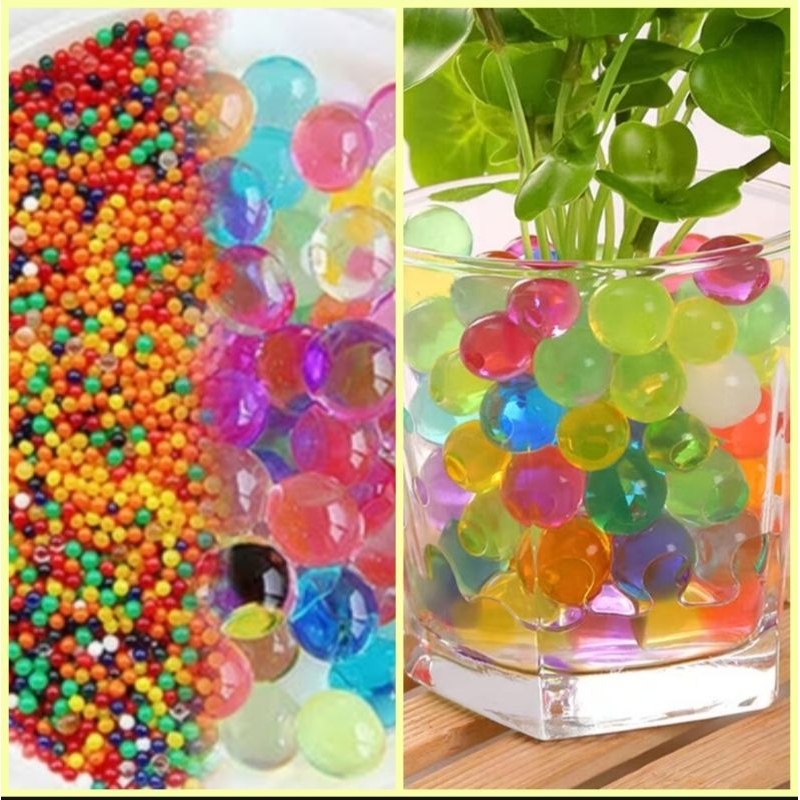 Hidrogel Media Tanam Water Beads/Boba size big warna warni isi 3 gram mainan anak