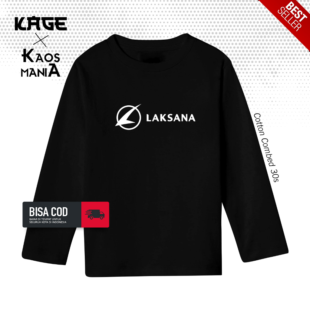 Baju Kaos Pria LAKSANA KAROSERI Tangan Panjang - Kaos Karoseri Bus BERGAYA STORE
