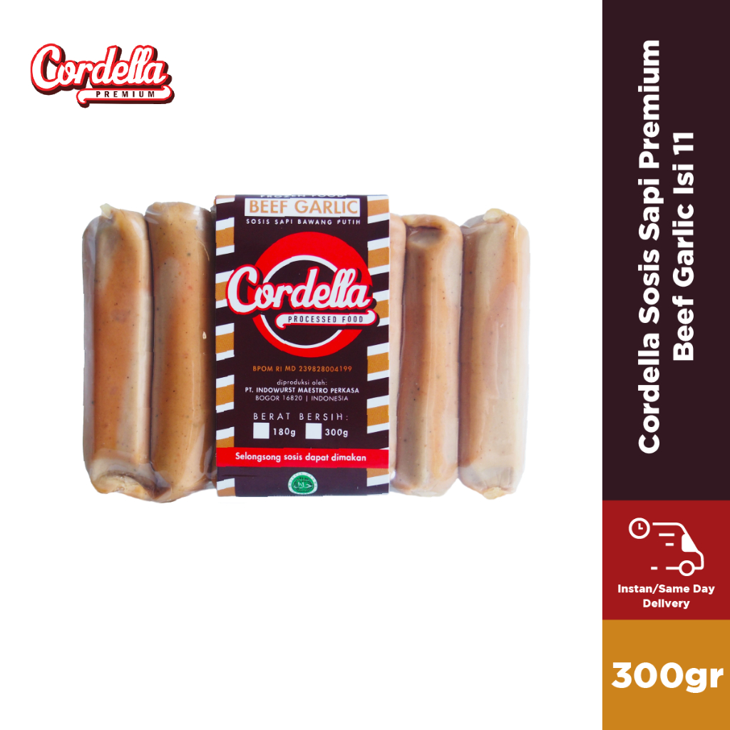 

Cordella Sosis Sapi Premium Beef Garlic Isi 11