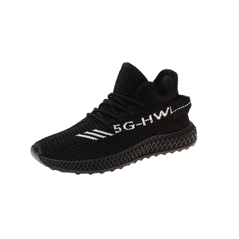 LV0097 Sepatu Slip On Wanita Sepatu Rajut Wanita Import Polos Sepatu Sport Wanita-HITAM LV0101