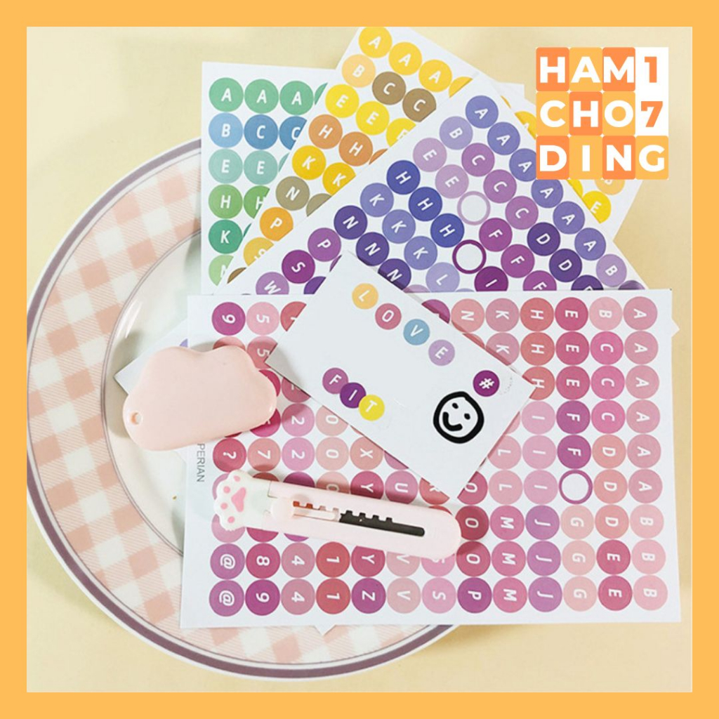 

Stiker Deco Alphabet Photocard Journaling