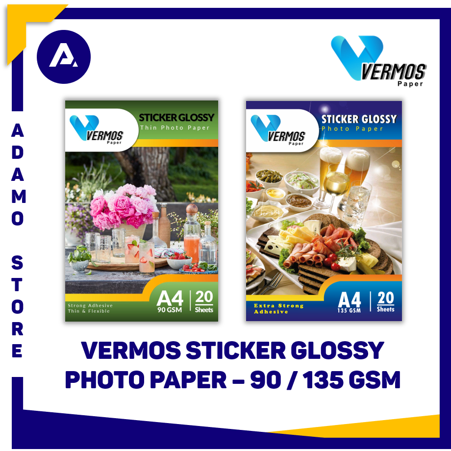 

Kertas Sticker Vermos Sticker Glossy Photo Paper A4 90 / 135 gsm