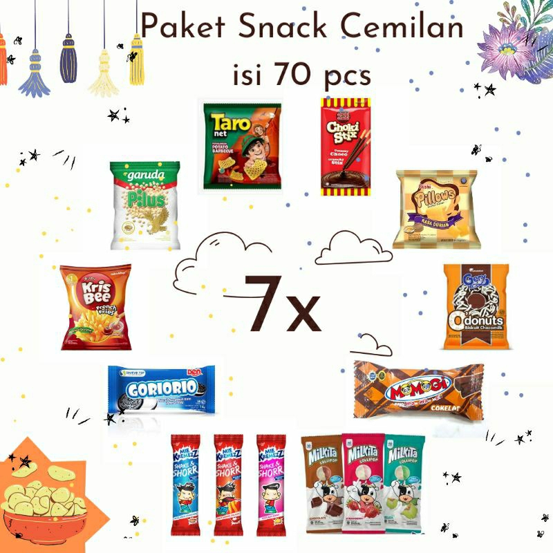 

Paket Snack Cemilan isi 70 pcs (7x10)