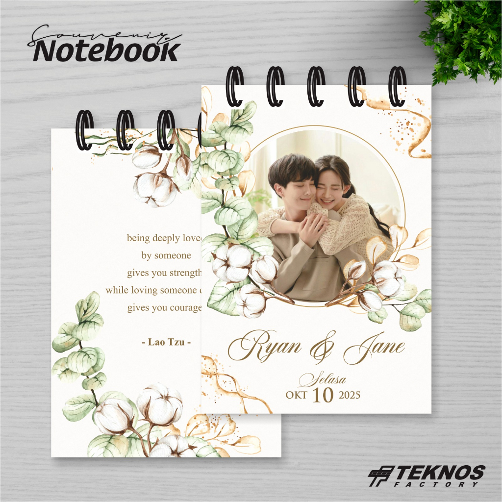 SOUVENIR PERNIKAHAN NOTEBOOK - SOUVENIR NIKAH NOTEBOOK CUSTOM