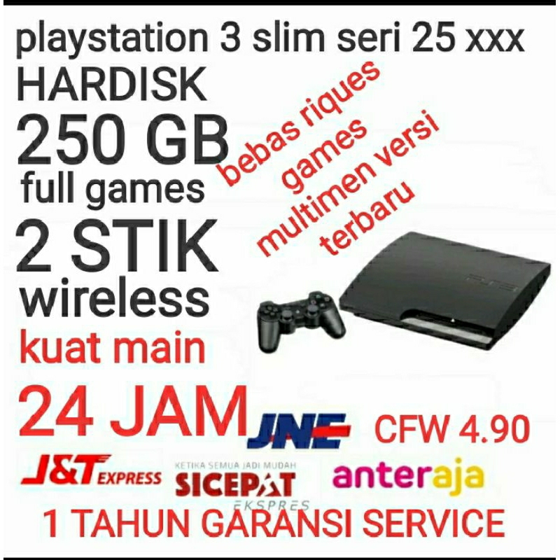 ps 3 slim cfw hdd 250gb seri 25 xxx full games ps3 sony versi terbaru
