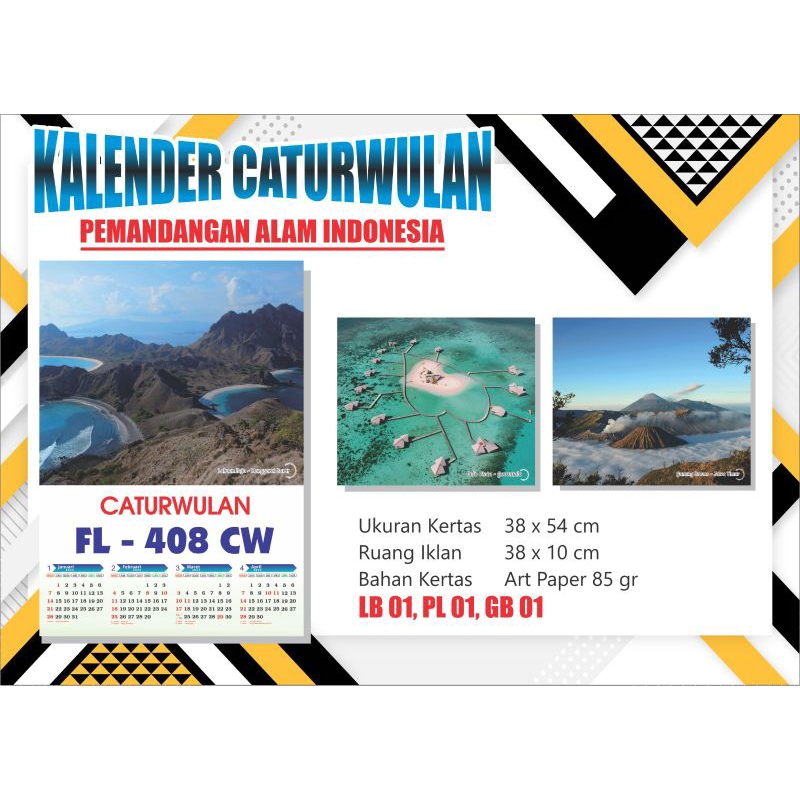 

Kalender 2025 Caturwulan Pemandangan Alam Indonesia