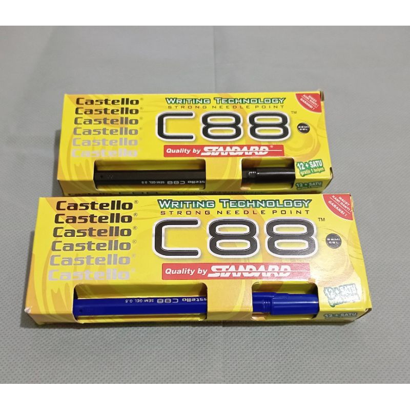 

(13 Buah) Pulpen/Pen/Bolpoin Standard Murah Castello C - 88 0,5mm