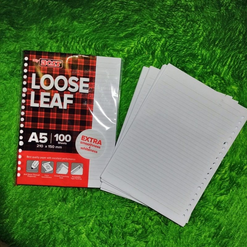 

Big Boss Loose Leaf A5 Kertas Binder 100 Lembar Putih -Isi Binder Kertas Berlubang