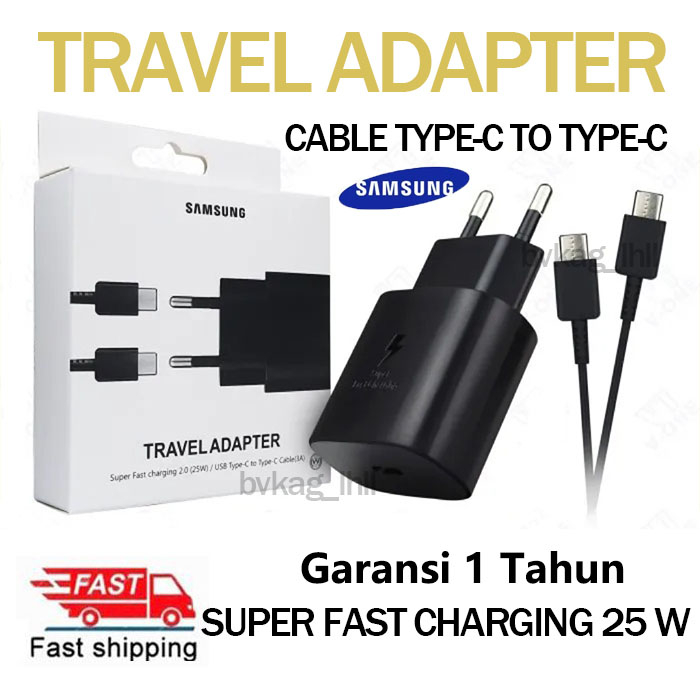 Samsung Charger Samsung Type C Original 25W Charger Samsung Original Fast Charging Charger Samsung T