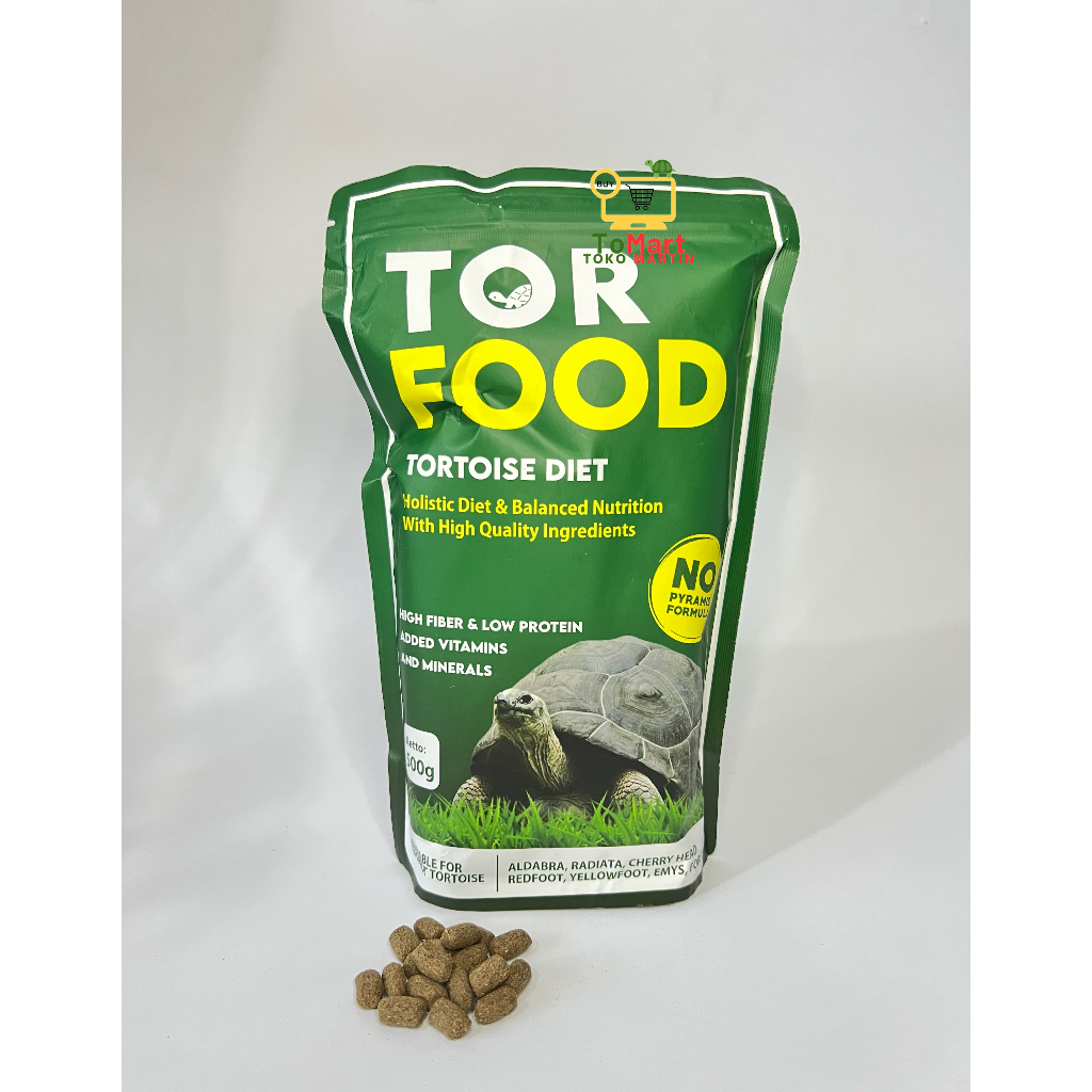 TORFOOD TORTOISE FOREST DIET 500 GR Pelet Kura Aldabra Radiata Cherry Head Red Foot Yellow Foot Emys