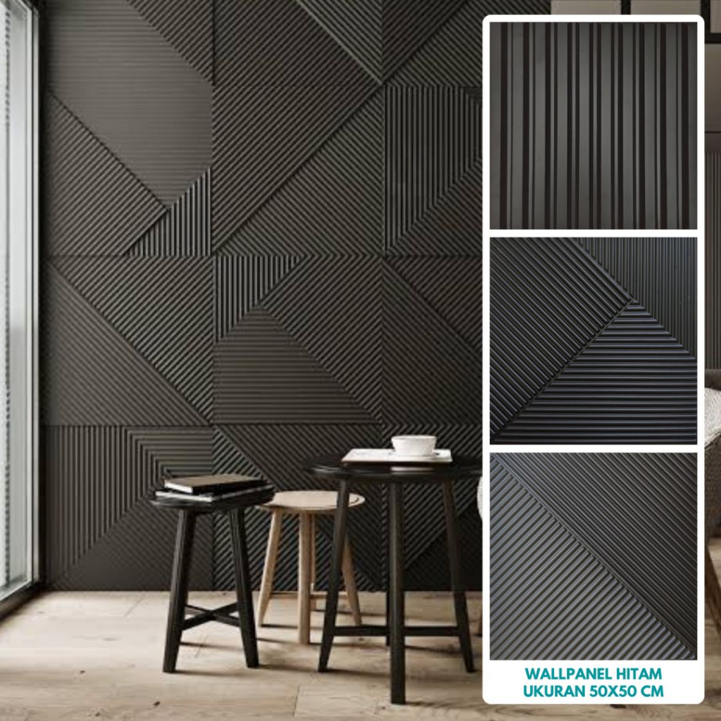 3D Wall Panel High Quality bahan Solid PVC 3d panel wallpanel pvc high quality 50cm × 50cm 0,25m2 de