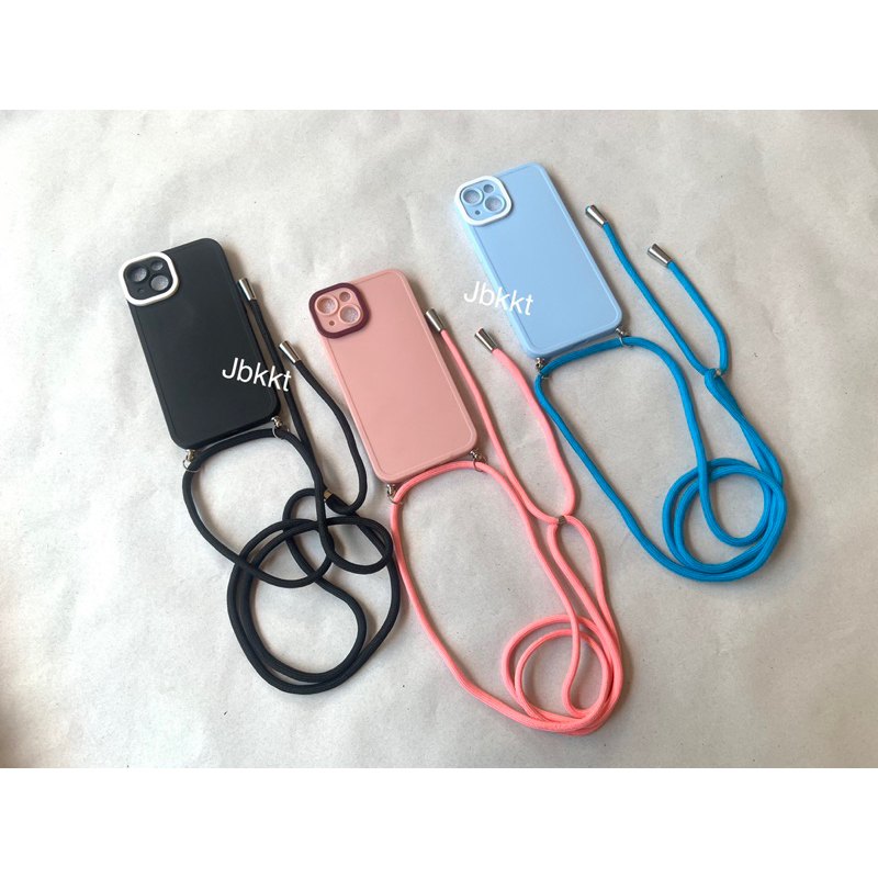 LANYARD SLING CASE CAMERA PROTECT CANDY CASE IPHONE 14 13 PRO MAX 14+ 14PLUS PLUS 12 11 TALI MACAROO