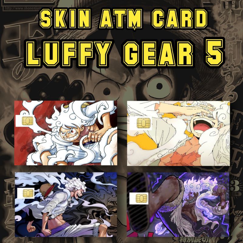 sticker skin kartu atm one piece luffy gear 5