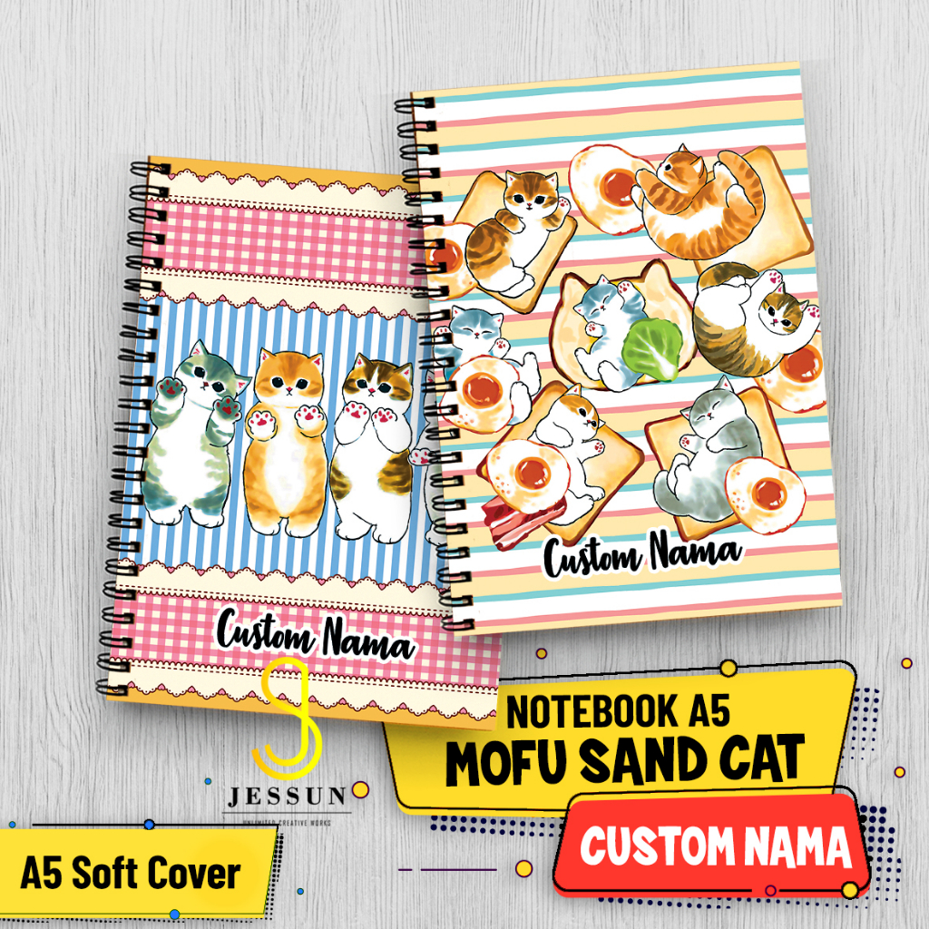 

NOTEBOOK A5 MOFU SAND KUCING CUSTOM NAMA
