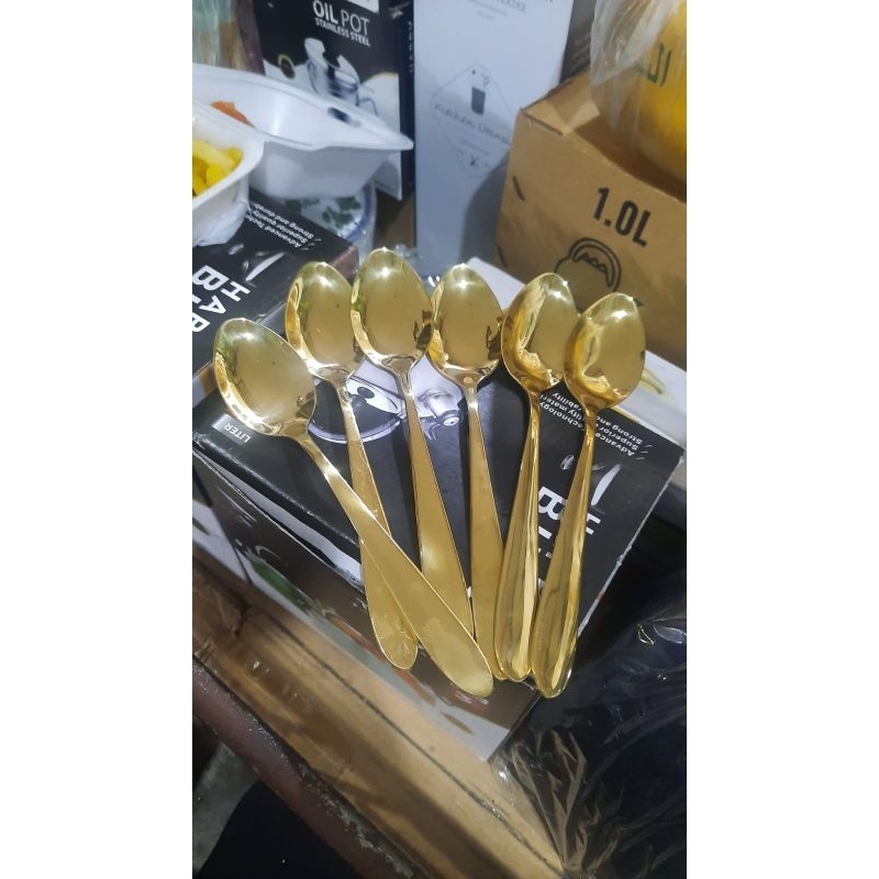 SENDOK MAKAN GOLD LUSINAN