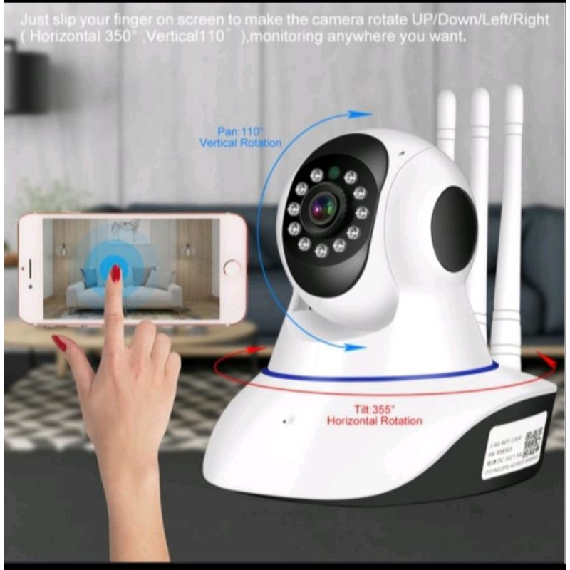 IP Cam CCTV Wireless Wifi 3 antena home security APP V380