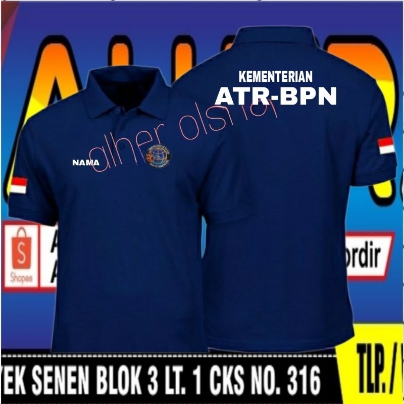 kaos kementerian ATR BPN baju kementerian ATR BPN kaos kerah kementerian ATR BPN kaos polo kementeri