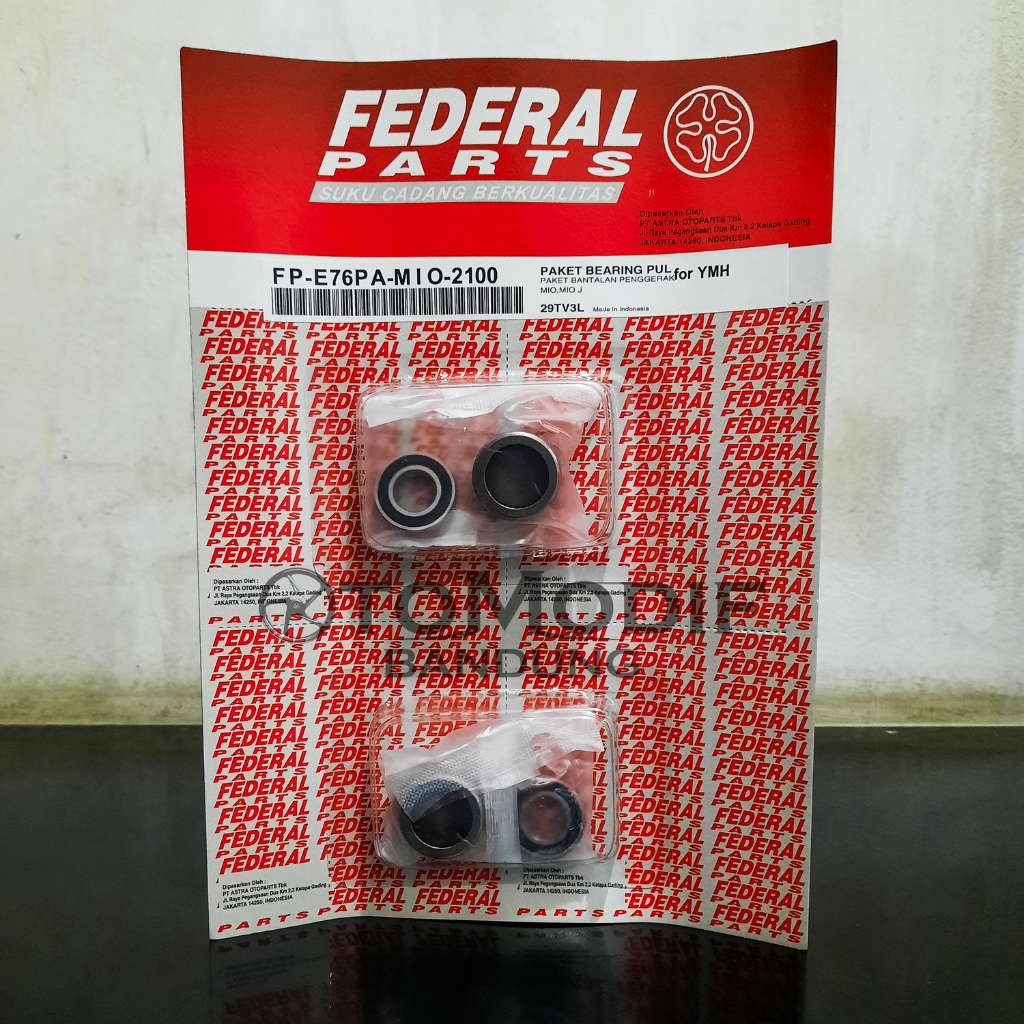 Paket Bearing Pulley MIO, J Federal Pully Puli Laher Bambu