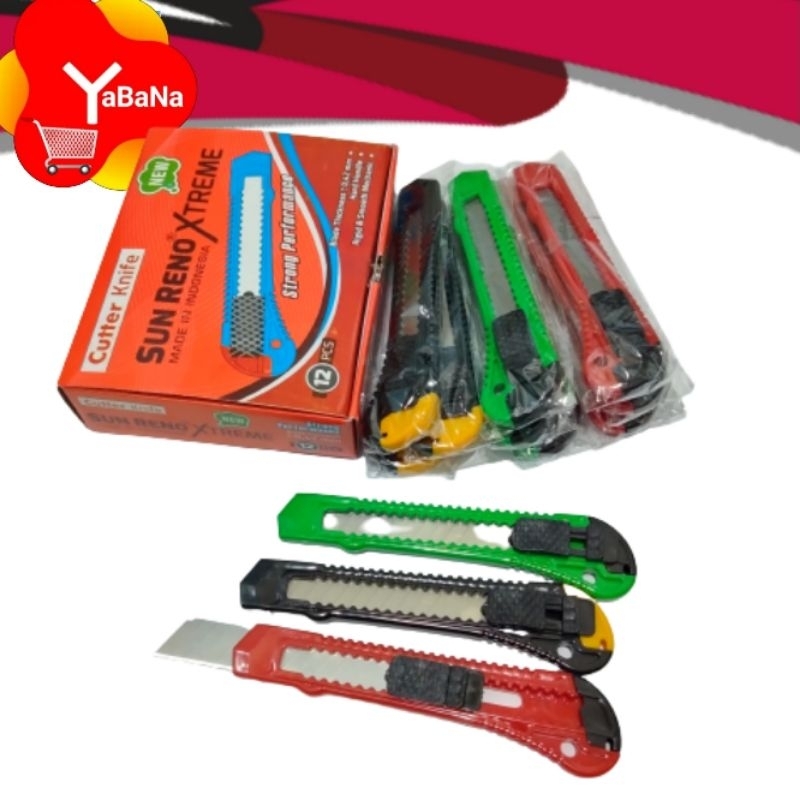 

[YBN] Cutter Besar Kater size Besar L500 Knife SunReno Xtreme Grosir isi 12pcs