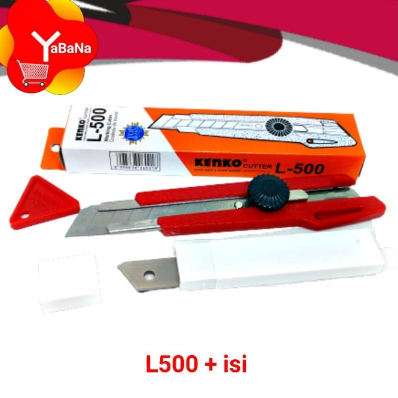 

[YBN] Pisau Cutter Besar L500 kater Set ada refil