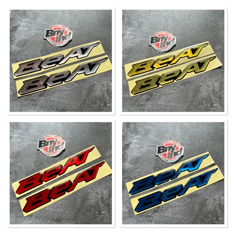 Sticker Stiker Emblem BEAT New Timbul