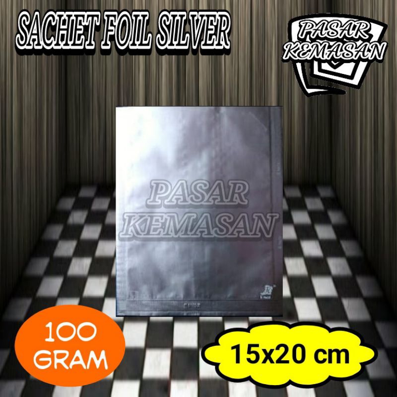 SACHET FULL FOIL SILVER 100 GRAM KEMASAN KOPI-BUBUK-SNACK