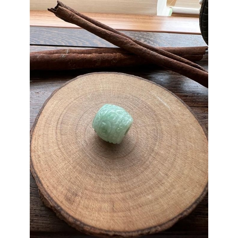 Green Ruyi Barrel Pendant