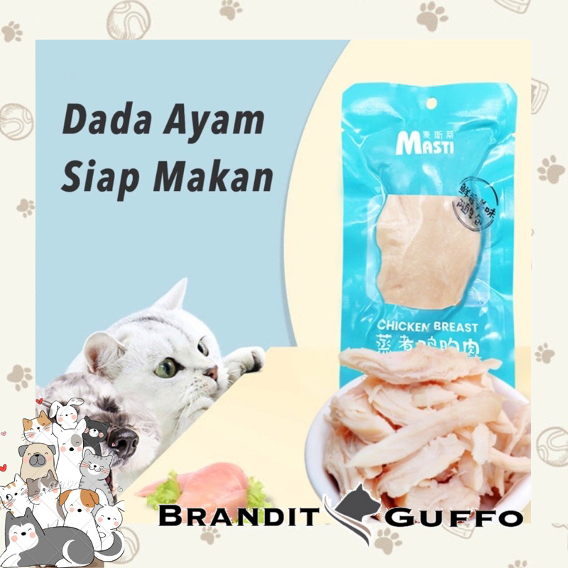 Dada ayam untuk anjing kucing boiled ready to eat chicken breast snack