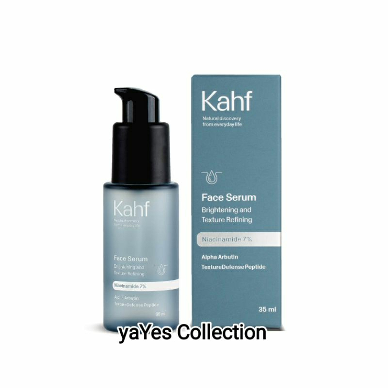 Kahf Face Serum 35 ml Pump Brightening and Texture Refining Wajah Pria Laki Cowok