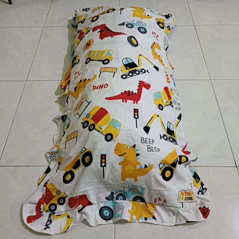 Sarung Bantal Cinta Jumbo Rumbai Panjang 100x50 Katun Murah