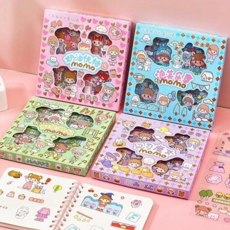 

Stiker Momo 100pcs Motif Korea Lucu Anti Air, Stiker Waterproof