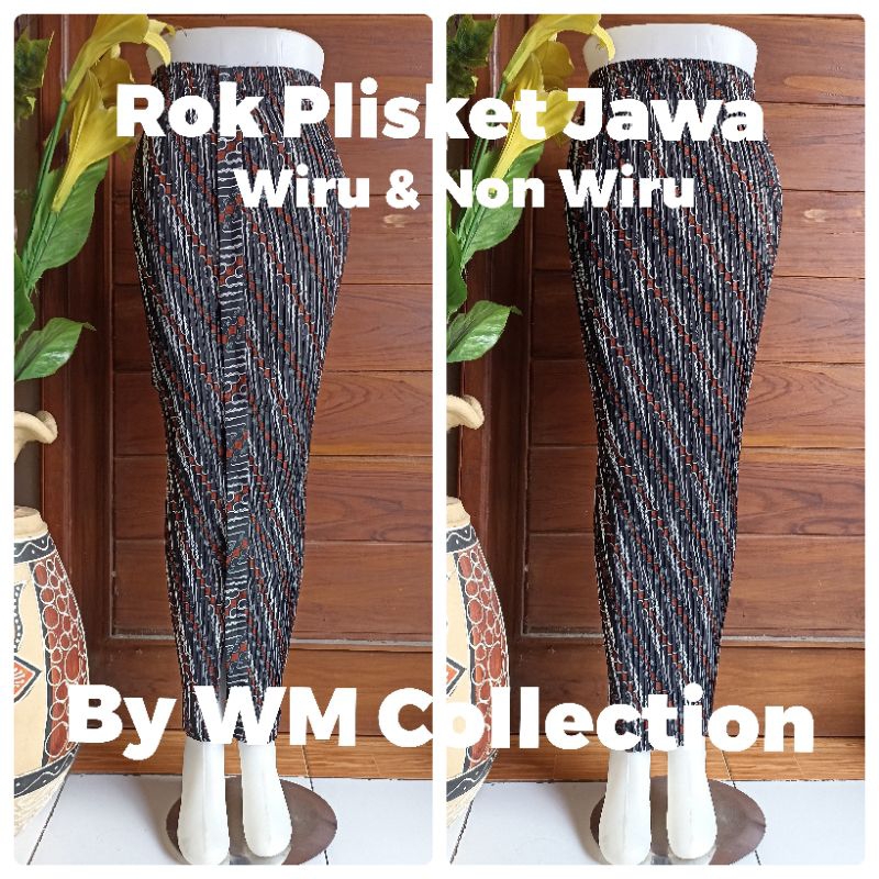 WM>Rok Plisket Batik Biasa Dan Wiru /Rok Plisket Batik Parang/Rok Plisket Batik Liris