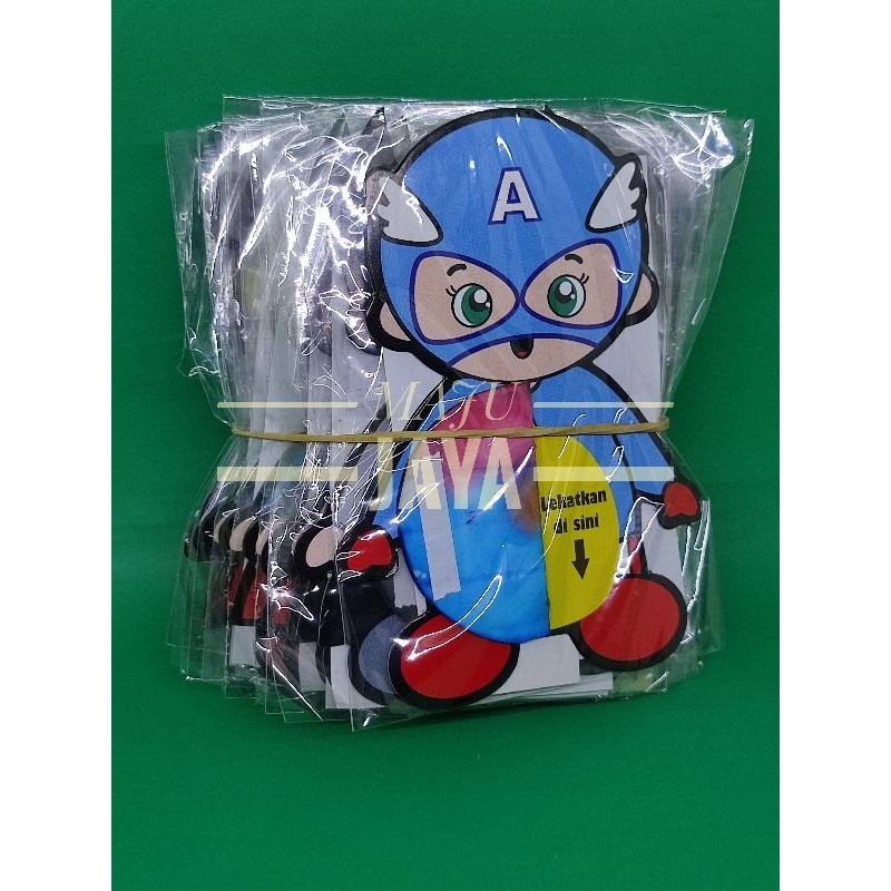 Mainan Papertoys Super Hero Gembul Isi 20 Pcs