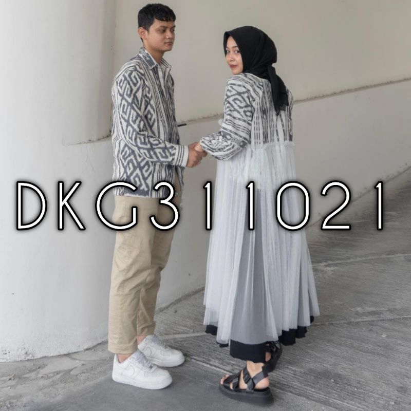 [Ready Stock] Set couple busana tenun, outer tenun troso, kemeja tenun, couple prewed busana tenun, couple kondangan baju tenun