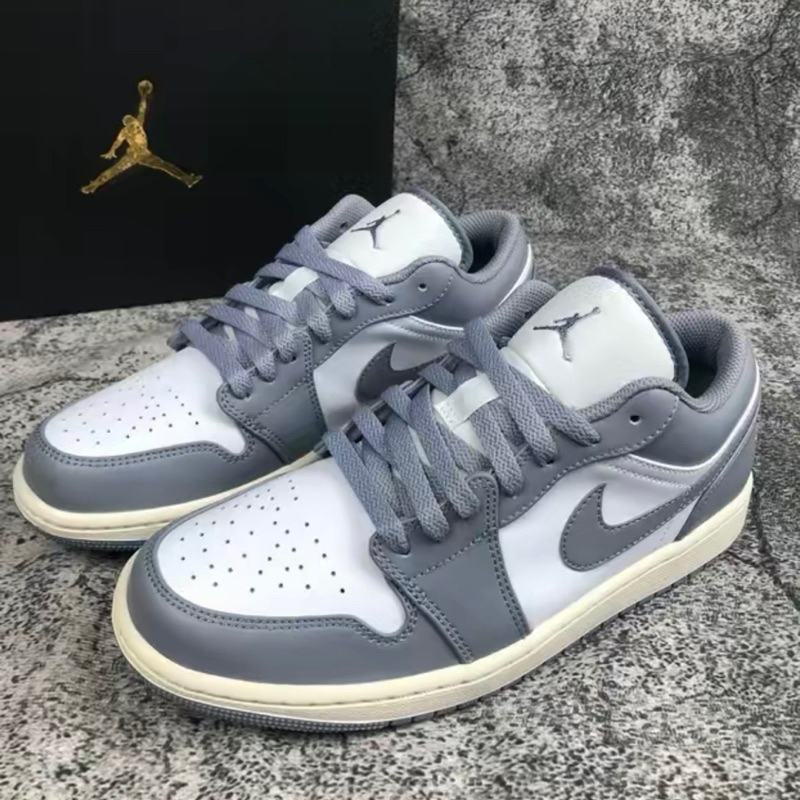 Nike Air Jordan 1 Low Vintage Grey 100% Authentic