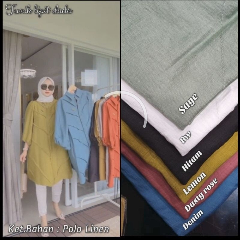 belviana tunik polo linen