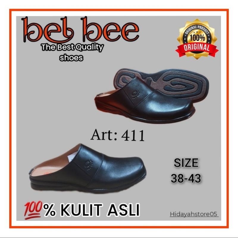 sepatu selop kulit pria bustong kulit pria sandal selop kulit slip on kulit