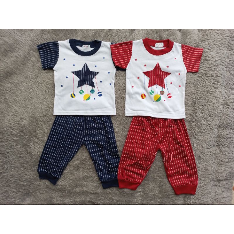 BAJU ANAK LAKI LAKI SETELAN MURAH Fashion Cowok Joger Lucu Amena Usia 6-12 Bulan