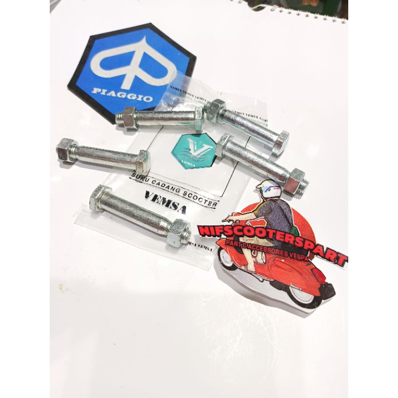 baut shock depan bawah vespa super sprint px ps excel bagus