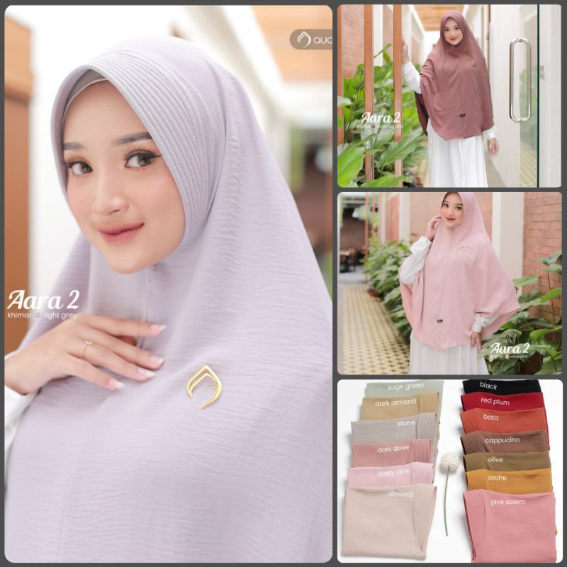 FLASH SALE  AARA KHIMAR CRINKLE PAD AUDINA ORI || HIJAB JILBAB INSTAN