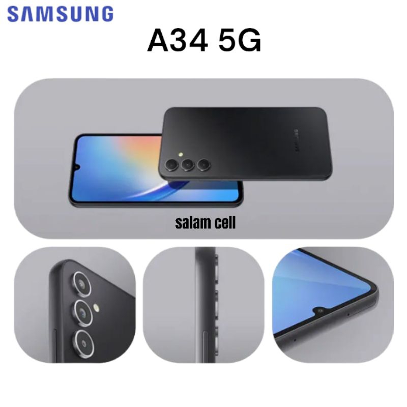 Samsung Galaxy A34 5G NFC Ram 8+8/256GB Original Galaxy A34 5G Garansi Resmi