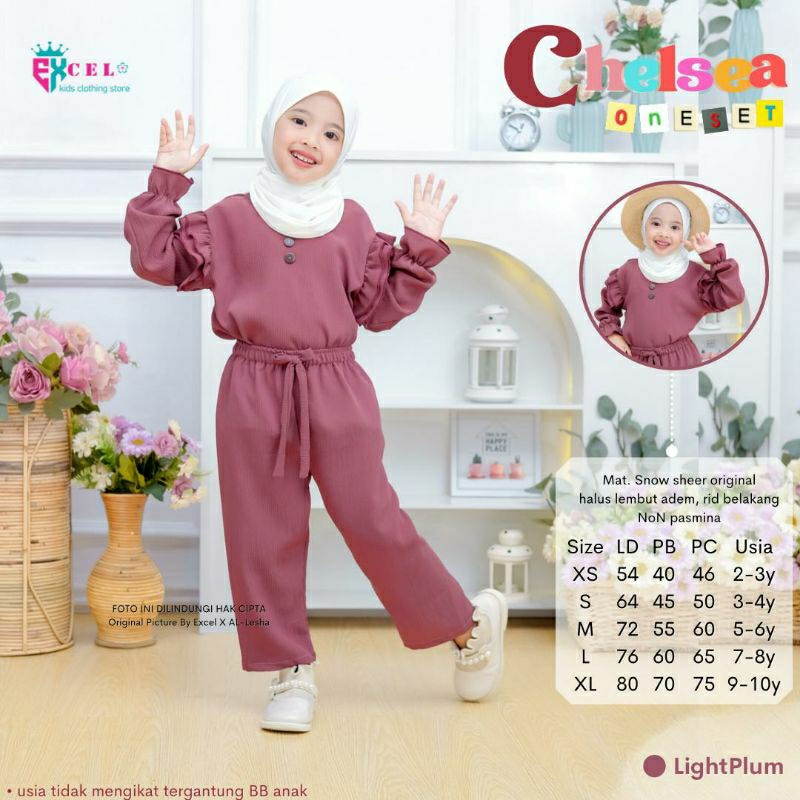 SORA SET KIDS vol.2 dan Chelsia one set BY ORIGINAL ALIFA dan original Exel