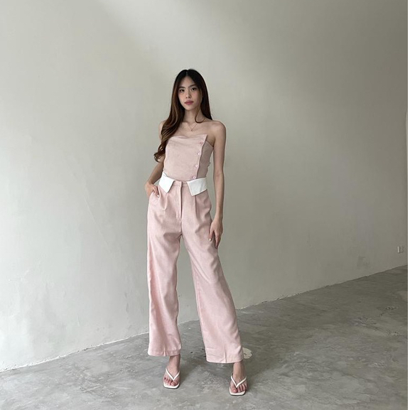 Marsha Two Ways Pants - Ocha Wear  High Waist Cullote with Collar