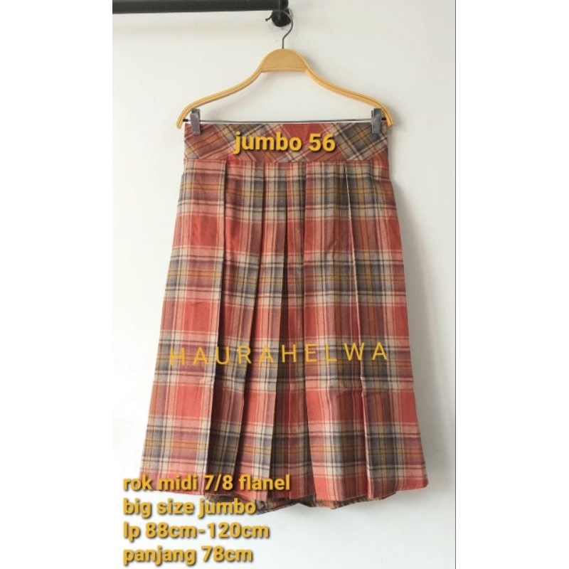 ROK MIDI FLANEL 7/8 JUMBO ROK MIDI BIG SIZE JUMBO HAURAHELWA