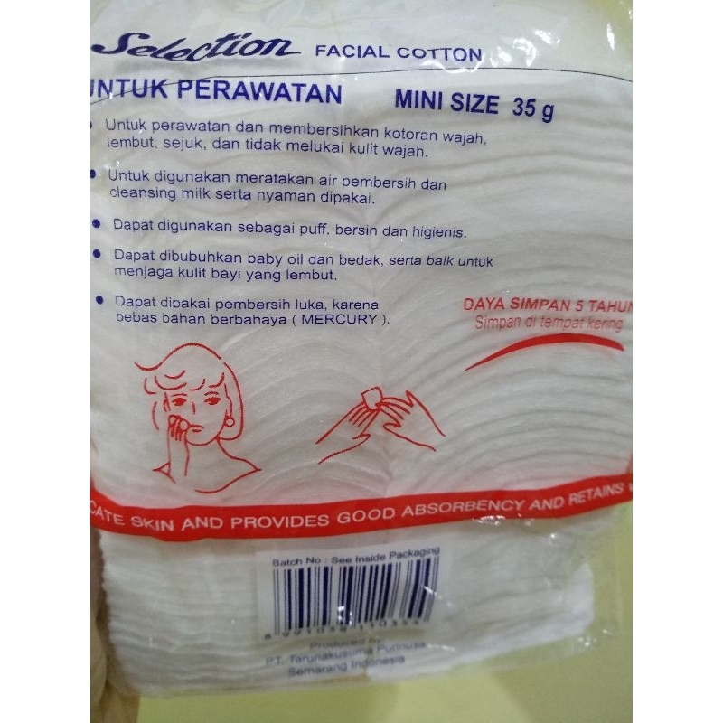 Kapas SELECTION Facial Cotton / Kapas Pembersih Wajah / Kapas Kosmetik