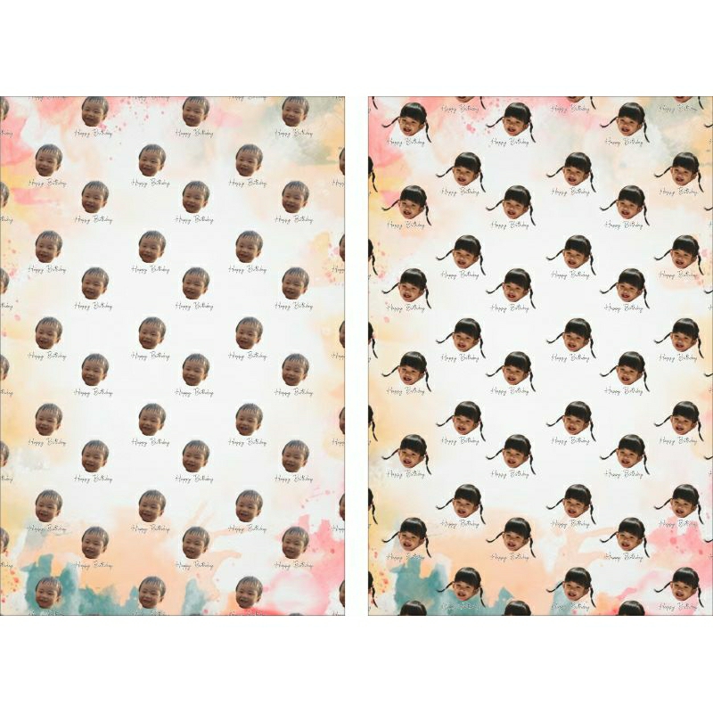 

Kertas Kado Muka Wajah Unik Lucu Custom Aesthetic