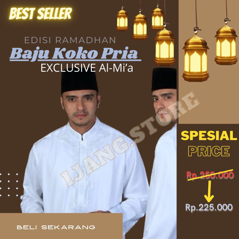 Baju Koko Al-Mia Lengan Panjang Pria MT-Original