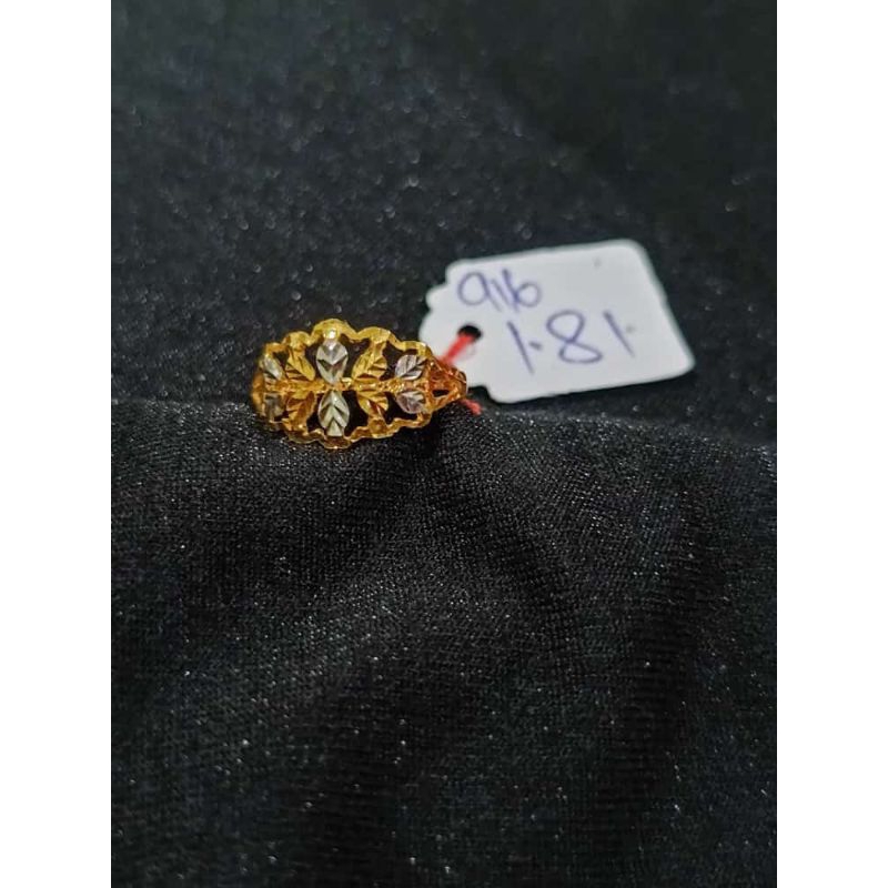 cincin Bunga emas Malaysia kadar 916/23k