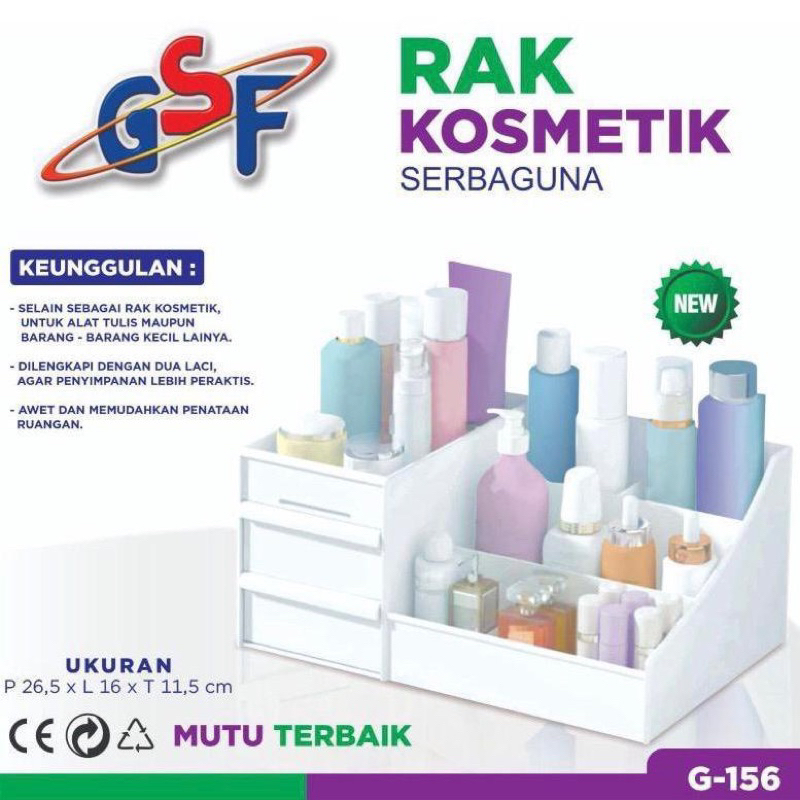 Rak Kosmetik Organizer Kotak Kosmetik GSF 156 Laci Kosmetik Tempat Make Up Serbaguna GSF